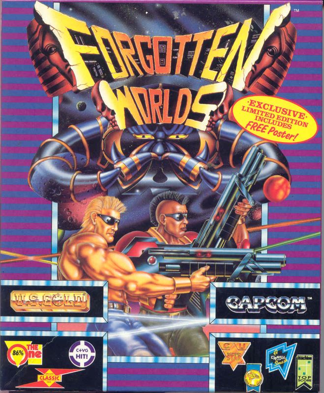Forgotten Worlds box art for Sega Mega Drive